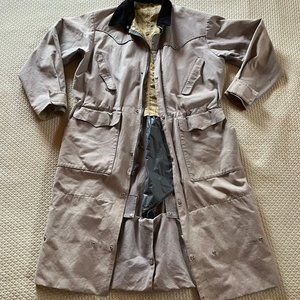 Schaefer Outfitters Duster/Western Trench Coat, Men's Medium, Grey